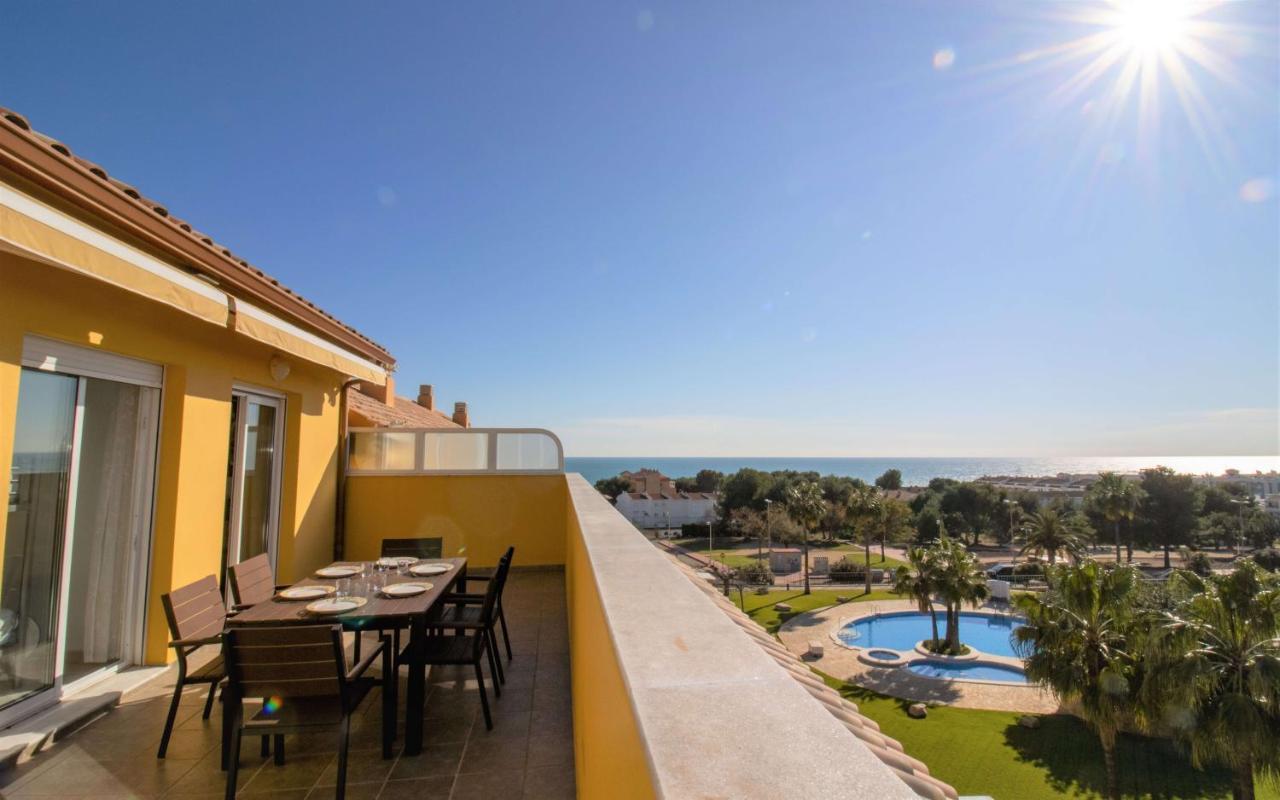 Atico Con Vistas Al Mar , Wifi Y Piscina - Sierra Irta Albert Villas Alcoceber Bagian luar foto