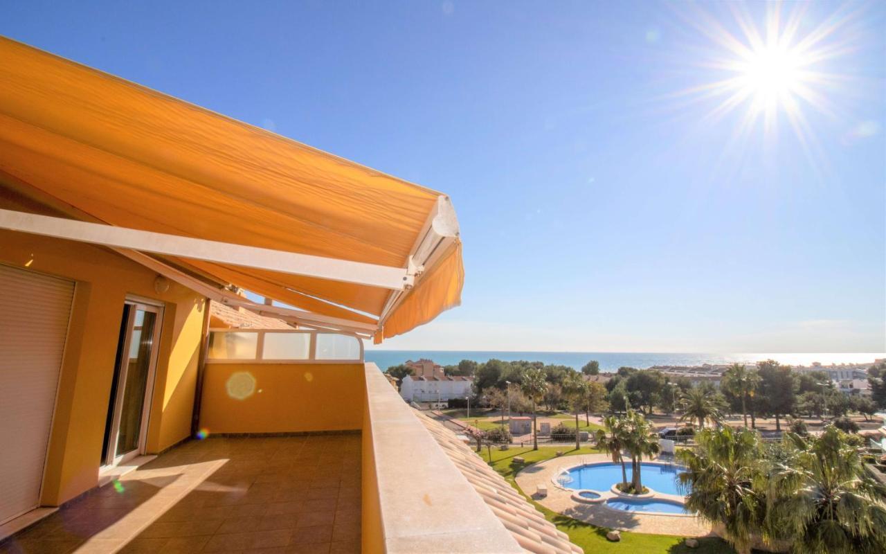 Atico Con Vistas Al Mar , Wifi Y Piscina - Sierra Irta Albert Villas Alcoceber Bagian luar foto